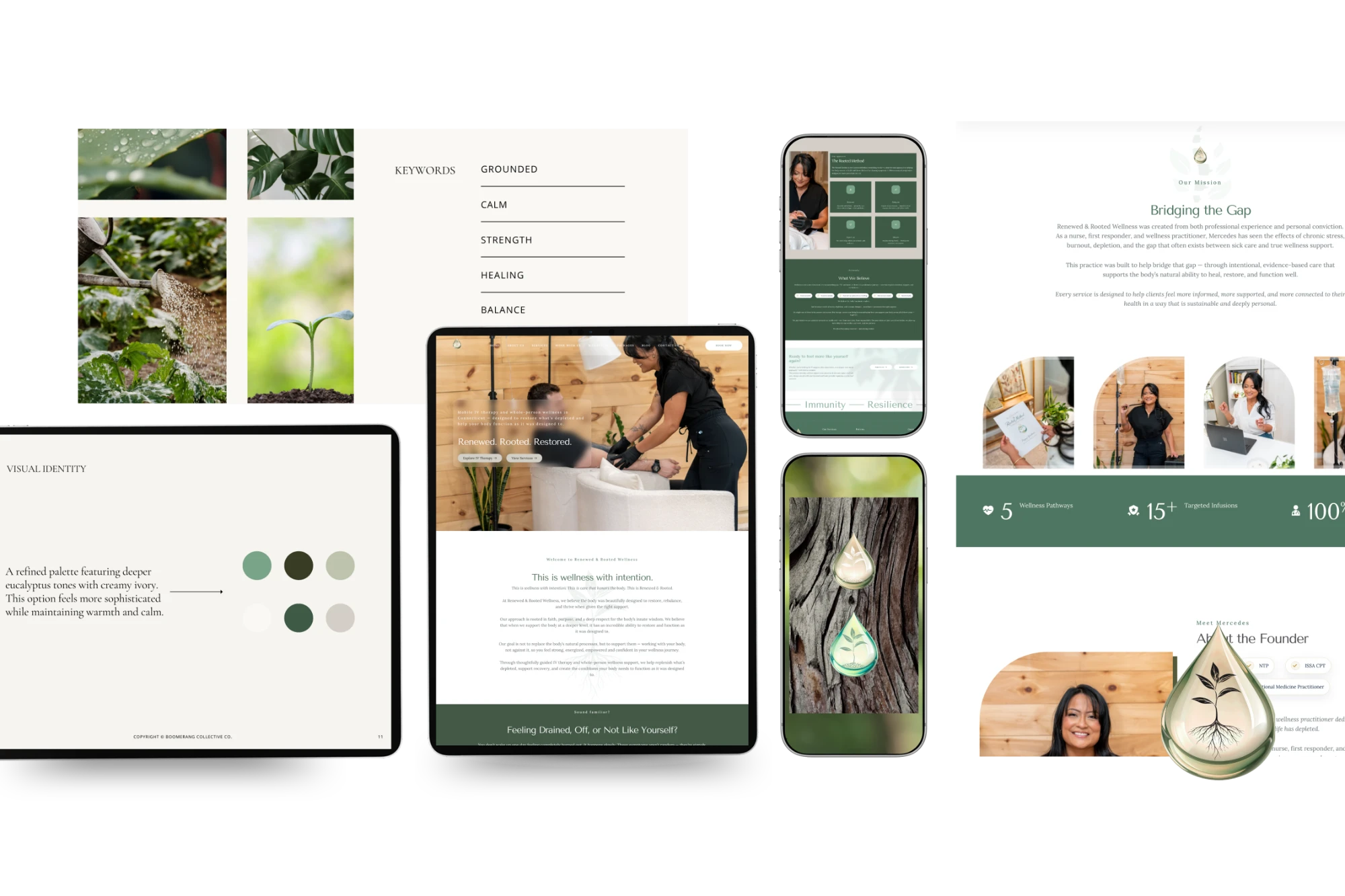 Renewed and Rooted Wellness brand deliverables